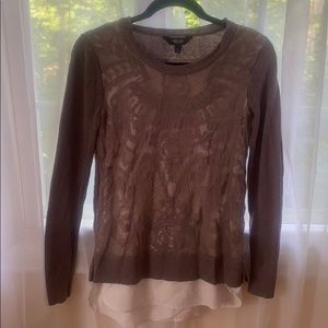 Vera wang crochet sweater